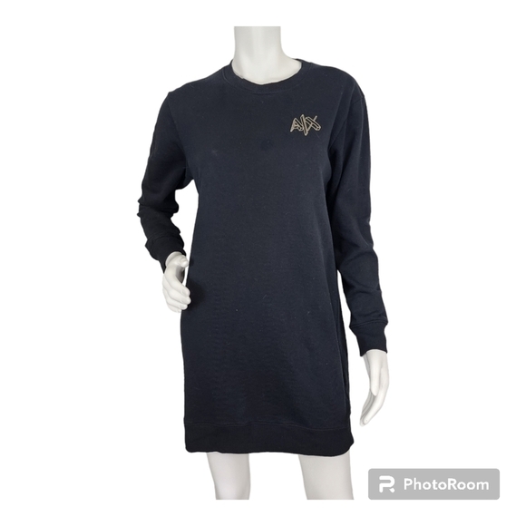 Armani Exchange Jersey Black Cut Out Dress Size M - Picture 1 of 14